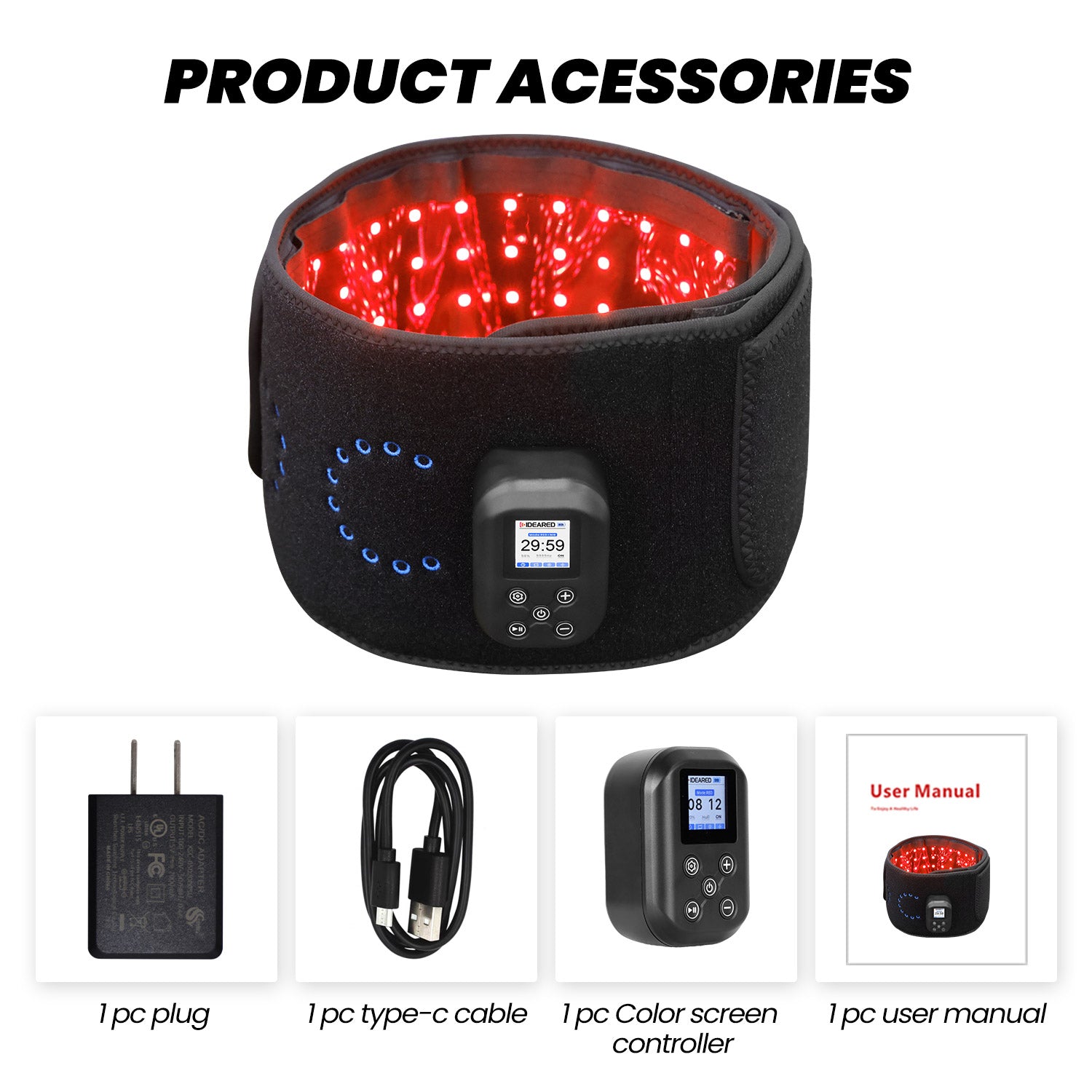 Advanced Red Light Recovery Belt - Infrared Therapy for Skin Rejuvenation & Weight Management - UKCA, TGA & RoHS Certified